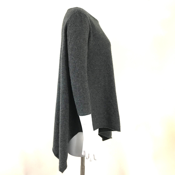 Neiman Marcus Asymmetric Cashmere Gray Sweater XS - Picture 5 of 8